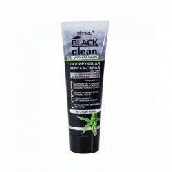 Угольная маска для лица Black Clean Витекс для лица полирующая с активированным черным углем