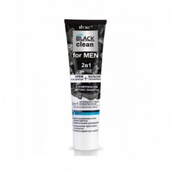 Крем-бальзам после бритья Витекс Black Clean for Men увлажняющий с комплексом детокс-защиты