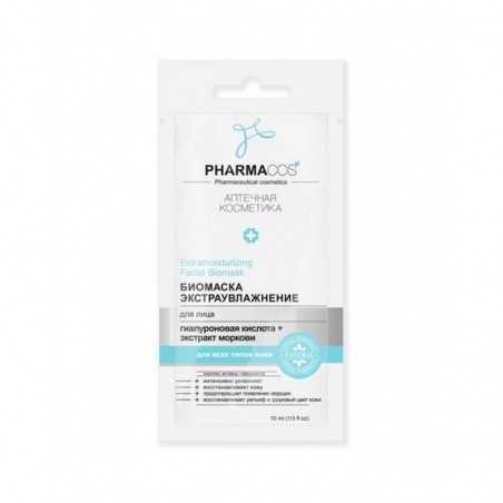Биомаска для лица Витекс Аптечная косметика PHARMACos Экстраувлажнение с гиалуроновой кислотой для всех типов кожи