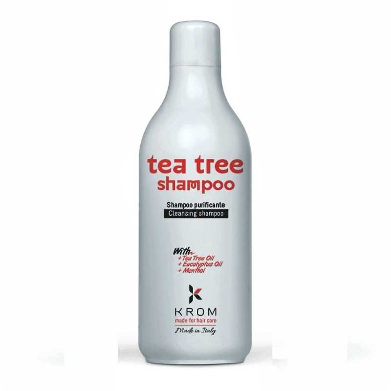 Профессиональный очищающий шампунь Krom Tea Tree Shampoo