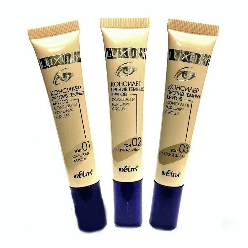 Консилер против темных кругов под глазами Белита Luxury тон 01 слоновая кость