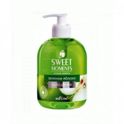 Жидкое мыло для рук Зеленое яблоко с дозатором Sweet Moments Белита
